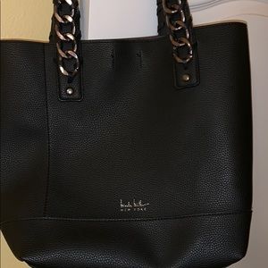Nicole Miller Black Tote Bag